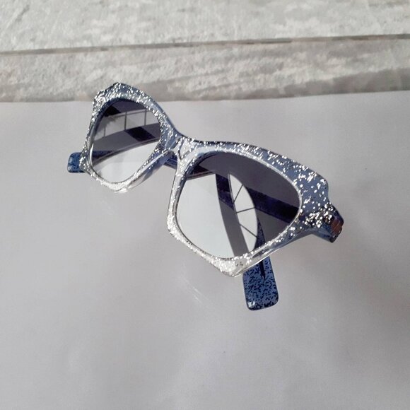 NWOT Burberry blue glitter square cat eye sunglasses - Picture 10 of 14